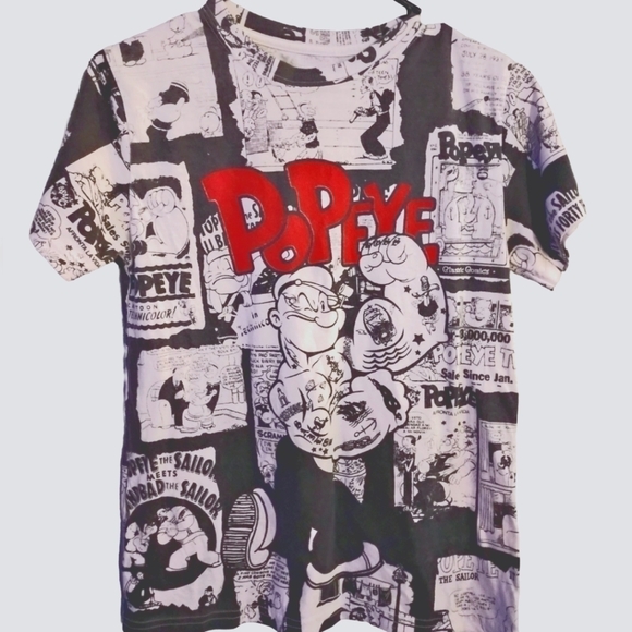 Popeye youth men tshirts size M 🔥 5$ if you Get Bundle 🔥 - Picture 1 of 3